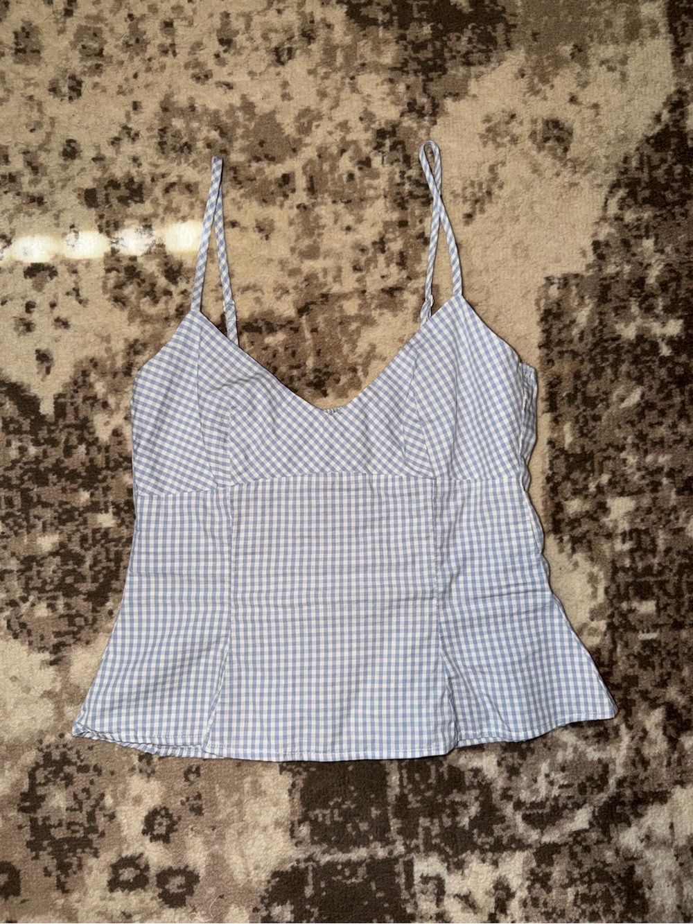 H&M Light Blue Gingham Cami Top
